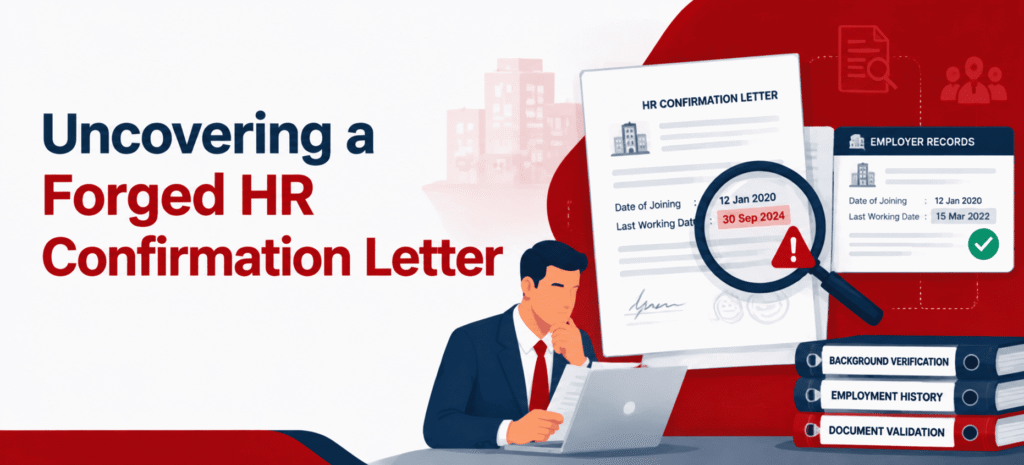 Employment Verification Uncovers a Forged HR Confirmation Letter
